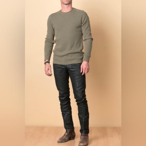 RALPH LAUREN RRL Waffle Crew Knit in Brown - Picture 1 of 5